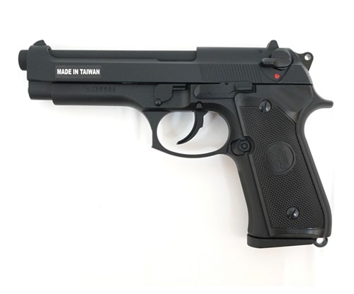 Пистолет блоубэк KJW Beretta M9 металл,черный, грин-газ - фото 33749