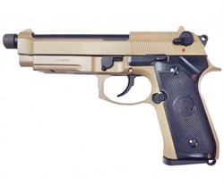 Страйкбольный пистолет движ. затвор KJW M9 A1 GBB M9A1-TBC.GAS TAN  - фото 40145