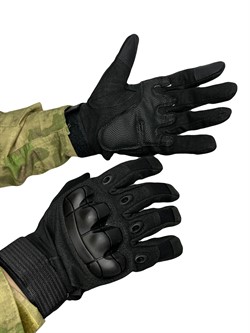 Перчатки тактические OAKLEY c прорезиненной защитой костяшек цвет черный р.XL - фото 42115