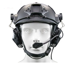 Активные наушники Earmor с радификацией крепление на шлем цвет черный - фото 42307