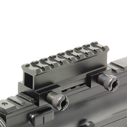 Планка повышающая для оптики11-22мм высота 34мм прямоугольная черная   - фото 44688