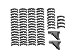 НАКЛАДКИ НА РЕЛЬСУ клипсы черные комплект AS.R055-74BK - фото 44760