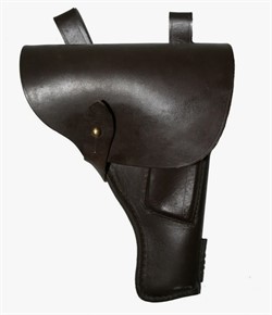 Кобура кожа черная  с отсеком под магазин для ТТ - фото 44938