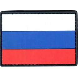 Шеврон Флаг России 4*6 см ПВХ - фото 45389