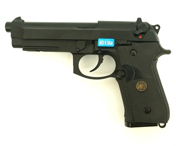 Пистолет блоубэк WE Beretta M9A1 USMC черный, металл, грин
