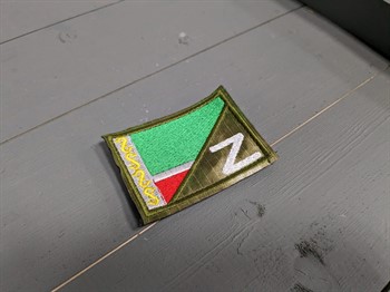 Шеврон Z малый с флагом чечни 