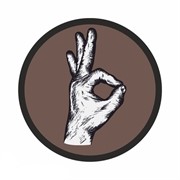 Шеврон МШ01 "ОК" коричн/черн