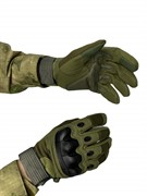 Перчатки тактические OAKLEY c прорезиненной защитой костяшек цвет олива р.XL