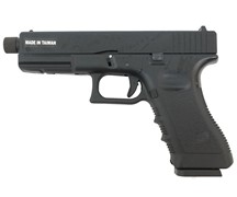 Страйкбольный пистолет KJW) G17 металл (с резьбой) (KP-17-TBC) (Black)