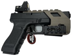 Крепление адаптер под пистолет глок установки дополнительного обвеса цвет песочный