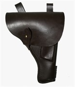 Кобура кожа черная  с отсеком под магазин для ТТ