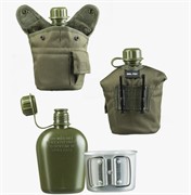 Подсумок Комплект Фляжка пластик 1л +Котелок 600мл +Чехол цвет олива Подсумок Комплект Фляжка пластик 1л +Котелок 600мл +Чехол цвет олива