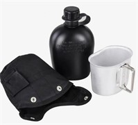 Подсумок Комплект Фляжка пластик 1л +Котелок 600мл +Чехол цвет черный Подсумок Комплект Фляжка пластик 1л +Котелок 600мл +Чехол цвет черный