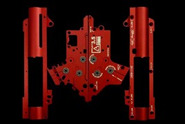 Гирбокс стенки сплит фрезерованные алюминиевые v,2-(9mm) цвет КРАСНЫЙ