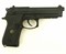 Страйкбольный пистолет движ. затвор WE Beretta M92F СО2 черный, металл, рельса, WE-M008-CO2 - фото 43428